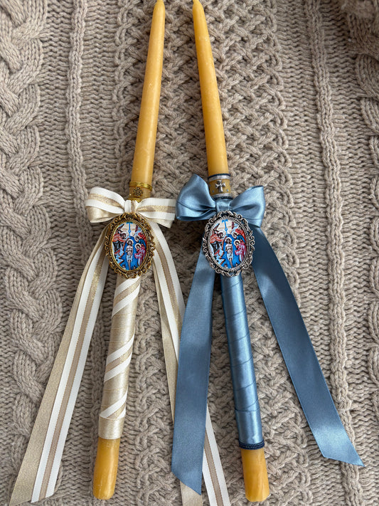 Baptismal Candle with Pendant Iconography